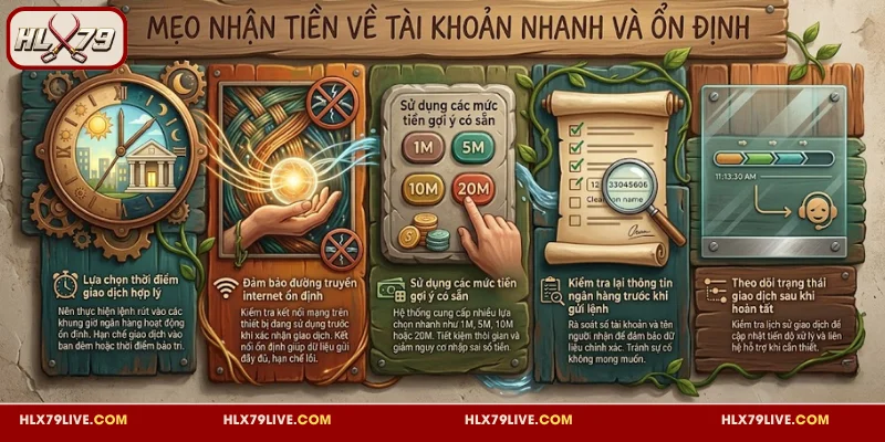 Mẹo nhận tiền về tài khoản nhanh và ổn định