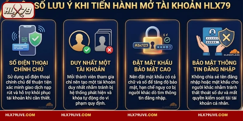 Một số lưu ý khi tiến hành mở tài khoản HLX79