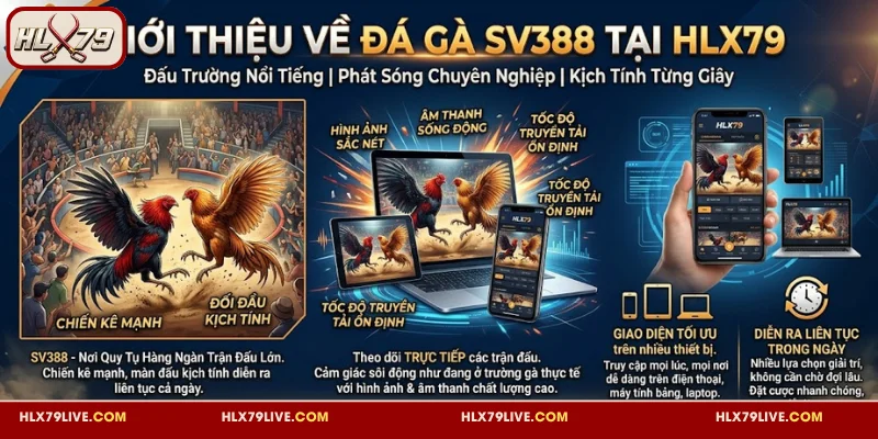 Đá Gà SV388 Tại HLX79 - Tranh Tài Kịch Tính Từ Chiến Kê 2 Sơ lược về đá gà SV388 tại HLX79
