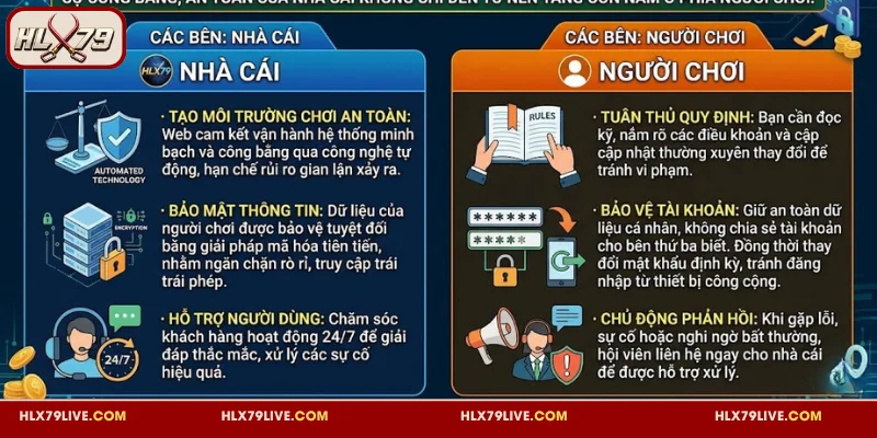 Điều Khoản HLX79 - Những Quy Định Người Chơi Cần Nắm 4 Trách nhiệm của người chơi và nhà cái điều khoản HLX79